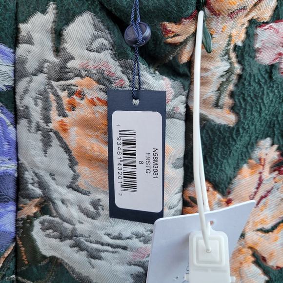 Marchesa Notte sleeveless fil-coupé midi  dress size 8 - Picture 7 of 7